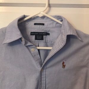 baby blue button down